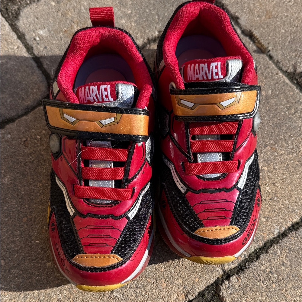 Geox Marvel Kids Red and Black Sneakers
